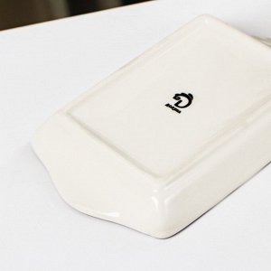 Маслёнка Доляна «Гурман», 19,7*12,5*10,4 см, цвет белый