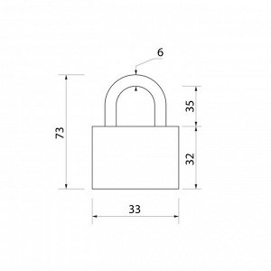 Замок навесной LOCKLAND, 30 мм, влагозащищенный,  длинная дужка, 2 ключа, цвет черный