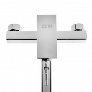 Смеситель для ванны ZEIN ZC2050, излив 30 см, картридж 35 мм, с душевым набором, хром