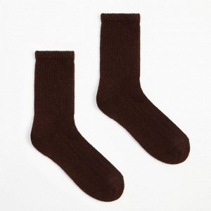 Носки мужские с пухом яка, цвет шоколадный