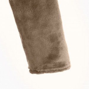 Халат LoveLife "Cozy" цвет серо-коричневый, микрофибра, 100% п/э, 250 г/м2