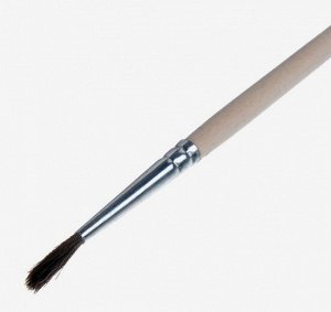 Кисть Пони круглая № 2 (диаметр обоймы 2 мм; длина волоса 12 мм), деревянная ручка, Calligrata