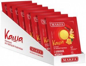 Каша Макфа бокс 40г*15шт Манная Клюква, Мед, Имбирь