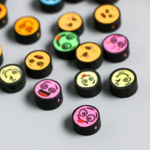 Бусины для творчества PVC «Весёлый смайлик», набор 25 шт., 0.5x0.9x0.9 см