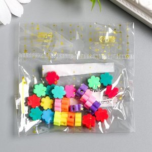 Бусины для творчества PVC "Яркие цветочки" набор 25 шт 0,5х0,9х0,9 см