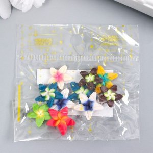 Декор для творчества PVC "Цветок лилия" набор 10 шт МИКС 0,4х1,8х1,8 см