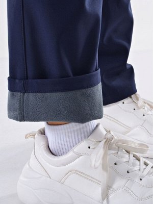 Женские брюки-виндстоперы на флисе Azimuth B 21 Темно-синий