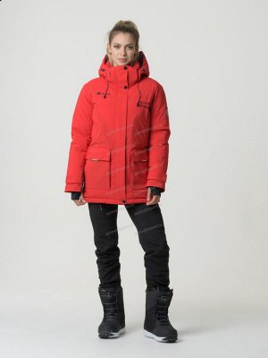 Женская удлиненная куртка в новой ткани стейч 4 стороны Azimuth B 221/21830_127 Красный
