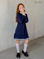 Платье Алиса дл/р школьное синее
