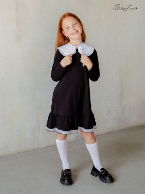 Платье Алиса дл/р школьное черное