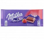 Молочный шоколад Милка &quot;Клубника Йогурт&quot; 100г / Milka Strawberry Yoghurt Chocolate 100g