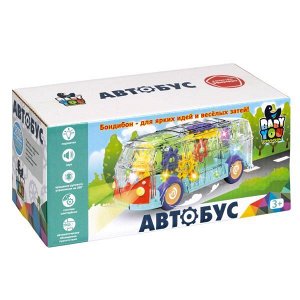 Игр.разв.пласт. "АВТОБУС" BABY YOU BONDIBON, подсветка, звук, движение, прозр.корпус с шестер.