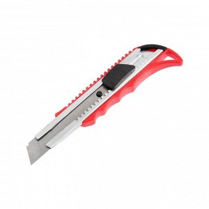 LOM Нож универсальный ЛОМ, металлическая направляющая, пластиковый корпус, 18 мм