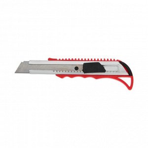 LOM Нож универсальный ЛОМ, металлическая направляющая, пластиковый корпус, 18 мм