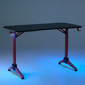 Компьютерный стол "Conquer" GMD03-1, черный с подсветкой