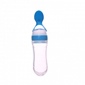 Бутылочка для кормления 90 мл на присоске с ложкой дозатор для прикорма детская