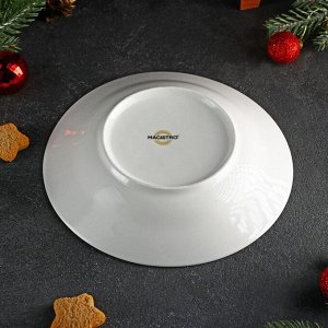 Тарелка суповая Magistro «Новый Год. Снегопад», 450 мл, 20,8x3,5 см