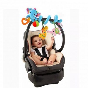 Подвеска-спираль Слоненок, детская погремушка для новорожденных, растяжка на коляску, погремушка