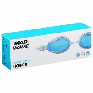 Очки для плавания Techno II, серебряный/синий