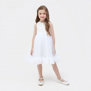 Платье для девочки MINAKU: PartyDress цвет белый, рост 134