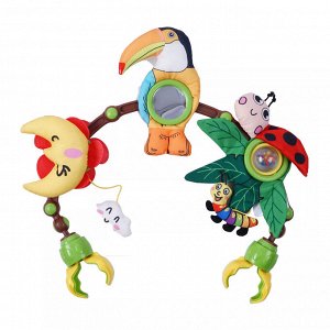 Развивающая игровая дуга с подвесками Пеликан Сова; Игрушки подвески; Погремушки подвесные на коляску
