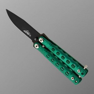Нож-бабочка "Киллер" 11см, клинок 40мм/1,1мм, зеленый
