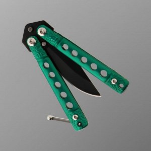 Нож-бабочка "Киллер" 11см, клинок 40мм/1,1мм, зеленый