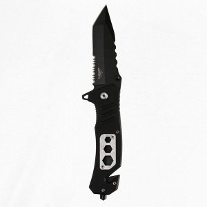 Нож складной "Лидер", полуавтоматический, со стропорезом 20см, клинок 8,3см
