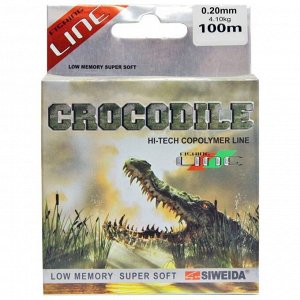 Леска SIWEIDA "Crocodile" 100м 0,2 (4,10кг) прозрачная