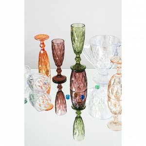 Набор бокалов стеклянных для шампанского Magistro «Круиз», 160 мл, 7?20 см, 2 шт, цвет янтарный
