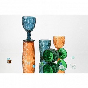Набор бокалов стеклянных Magistro «Варьете», 320 мл, 8,5?16 см, 2 шт, цвет синий