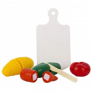 Игровой набор на липучках, 6 предметов/Игрушечные продукты, Фрукты, Овощи на липучках