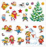 Развивающий плакат-игра с наклейками &quot;Времена года. Зима&quot;