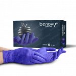 BENOVY Nitrile Multicolor, перчатки нитриловые, фиолетово-голубые, S, 50 пар в упаковке