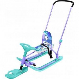 Снегокат Ника Twiny 2+ (Пингвинята, бирюзовый/сиреневый) TW2+/П