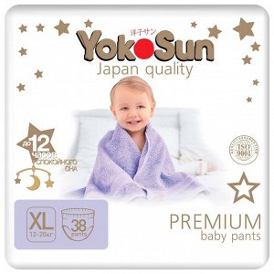 YokoSun детские подгузники-трусики PREMIUM размер XL (12-20кг.) 38 шт. 5081 (1/4)