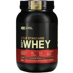 Optimum Nutrition Gold Standard 100% Whey, двойной насыщенный шоколад, (907 г)