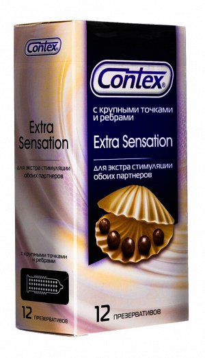 Контекс Презервативы Extra Sensation с крупными точками и ребрами, 18 шт (Contex, Презервативы)