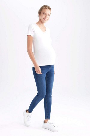 Брюки Skinny Fit с высокой талией для беременных