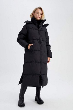 Теплоизолированное водонепроницаемое надувное пальто с капюшоном