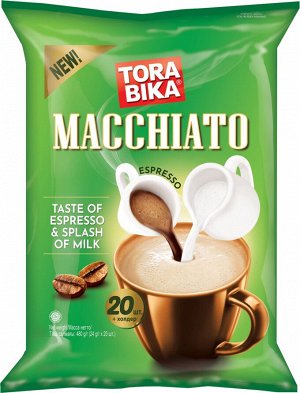 Кофе Tora Bika Macchiato Espresso&Milk пакет (Индонезия) 25гр*20 пакетиков