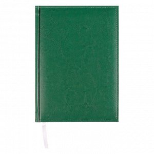 Ежедневник недатированный А5, 160 листов "Небраска", перфорация углов, зелёный