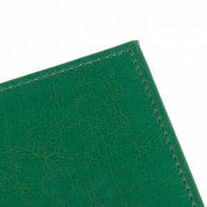 Ежедневник недатированный А5, 160 листов "Небраска", перфорация углов, зелёный
