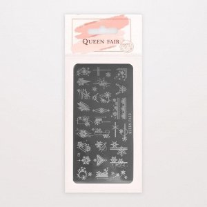 Queen fair Диск для стемпинга металлический «Новогодняя ночь», 6 x 12 см