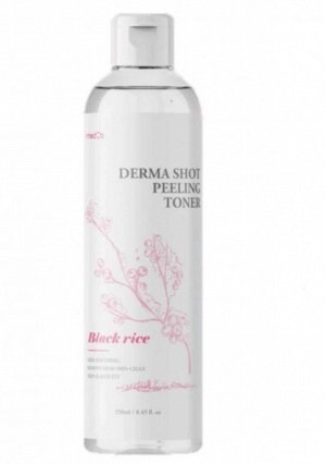 Derma Shot Peeling Toner Black rice, Очищающий тонер с экстрактом Черного риса  250 мл 1/40