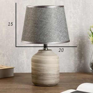 Лампа настольная "Кредо" 1х40Вт E14 серый 20х20х34 см.