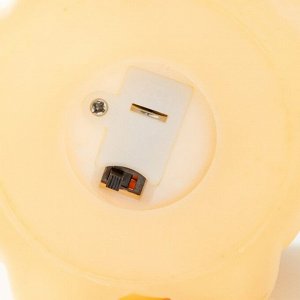 Фигурка светящаяся RISALUX «Барашек», LED-ночник, от батареек LR44, жёлтый, 9x9x8 см