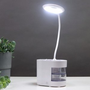 Настольная лампа 16813/1 LED 5Вт USB белый 8х12х43 см