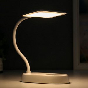 Лампа настольная с ночником 16285/1 54хLED 6Вт АКБ USB белый 17х18х39 см