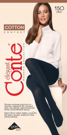 Колготки теплые, Conte, Cotton 150 XL
